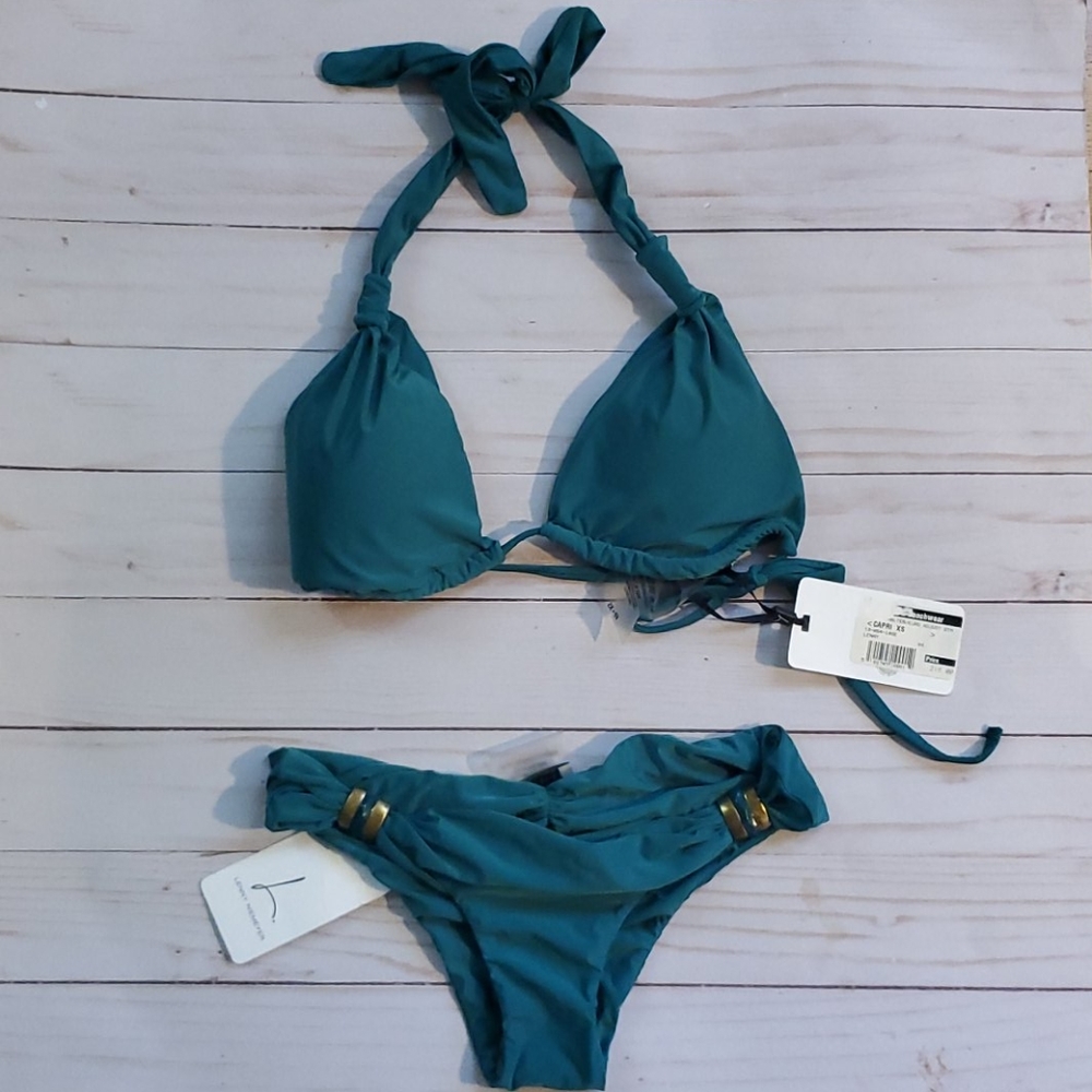 Lenny Niemeyer NWT green bikini size xs